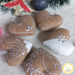 Karácsonyi dísz szett gyapjúfilcből